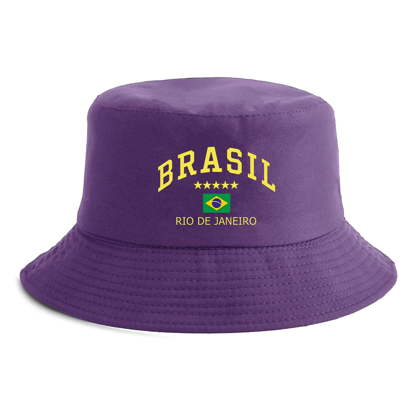 Unisex Brasil Rio de Janeiro Flag Print Bucket Hat
