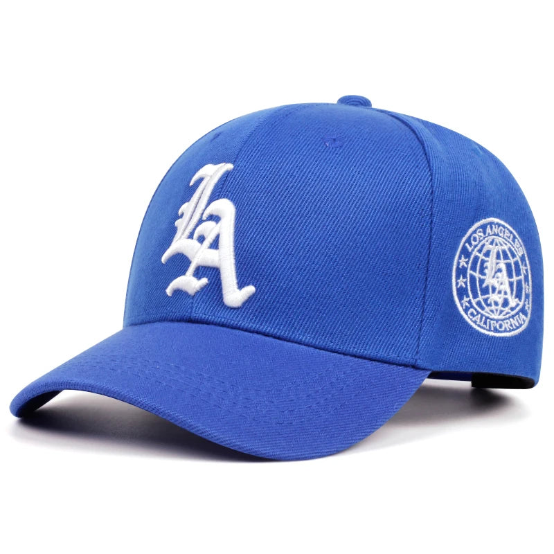 2025 New LA Letter Side Earth Embroidery Women's Fashion Baseball Hat