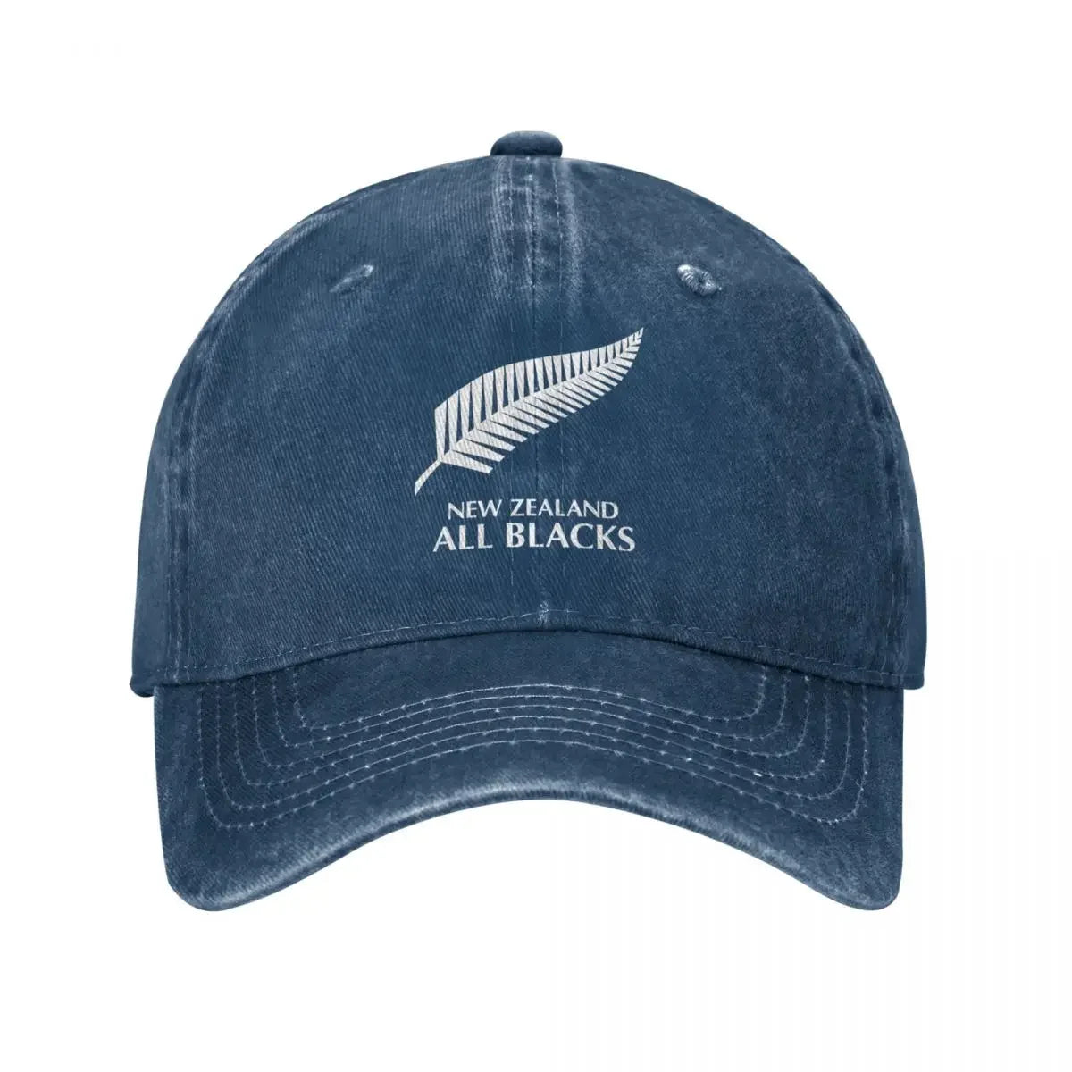 New Zealand All Blacks Unisex Baseball Cap Rugby Worldcup Sports Distressed Denim