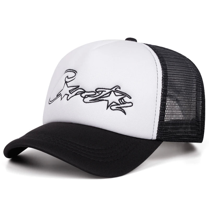 New Baseball Hat C Five Star Mesh Hat Street Hip Hop Hat