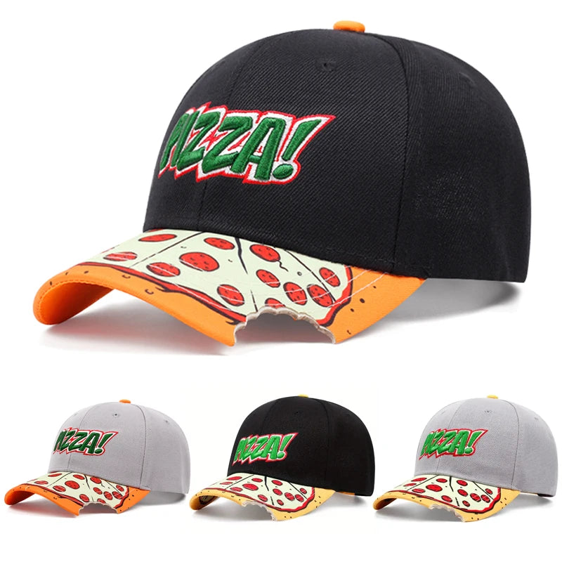 2025 New Pizza Design Embroidered Baseball Hat