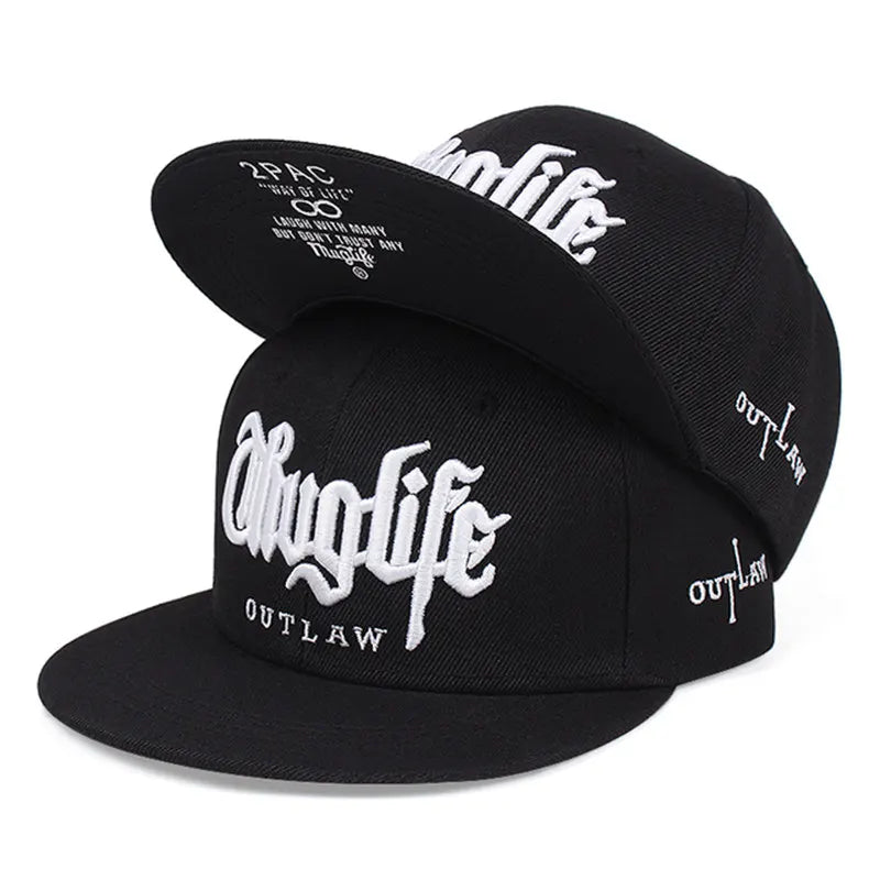 2025 Fashion Fastball CAP Thug Life Embroidery Hip Hop Baseball Cap Snapback Hat