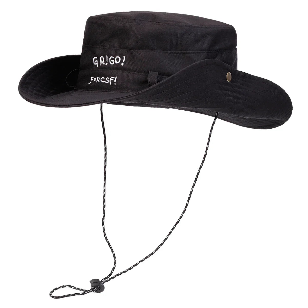 Unisex GR GO FORCSF Letter Embroidery Bucket Hat