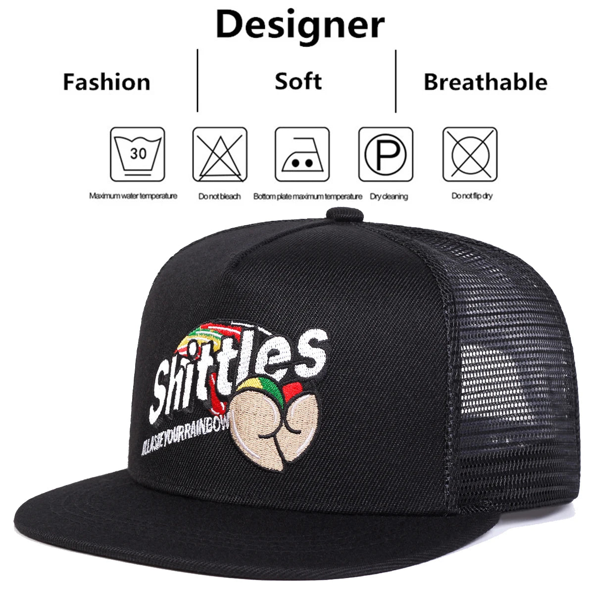 Unisex SHITTLES Embroidery Hip-hop Hat Snapback Cap