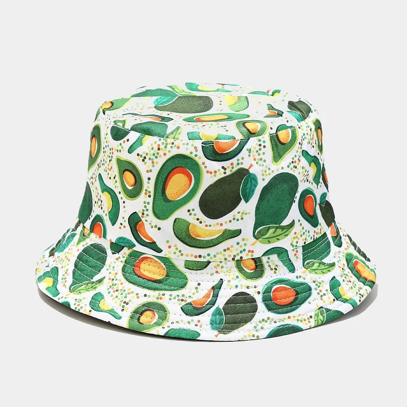 2022 18 Style Cotton Fruit Pattern Print Bucket Hat Fisherman Hat For Men And Women