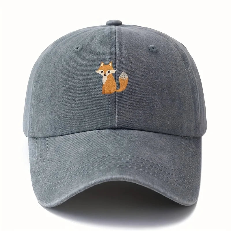 Cute Fox Pattern Printed Baseball Cap For Daily Casual Fashion