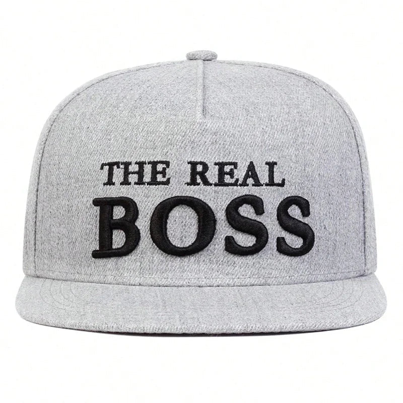 Unisex THE REAL BOSS Embroidery Hip-hop Hats