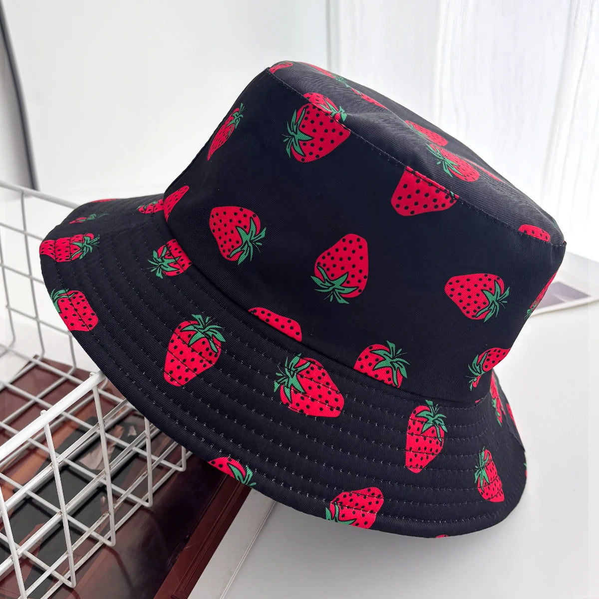 Bucket Hat Vintage Style Bucket Hats Fisherman Hats Cartoon Printing Panama Cap
