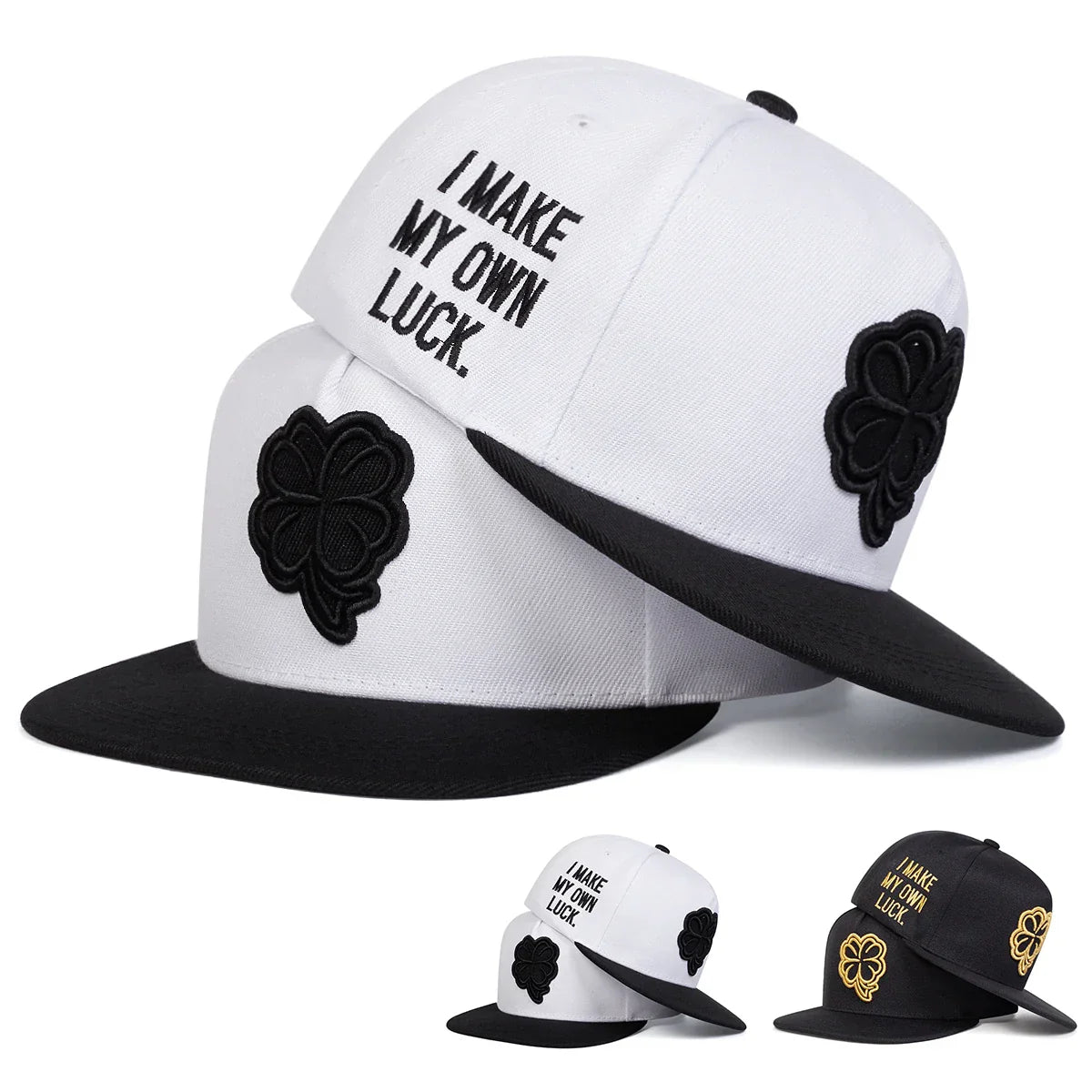 Unisex Four Leaf Clover Embroidery Hip-hop Hats