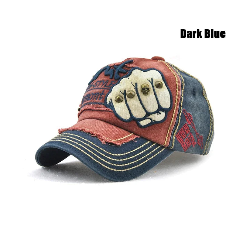 Fashion Baseball Cap Sports Outdoors Casual Cap Gorras Hip Hop Caps On Size Adjustable Unisex Fist River Patch