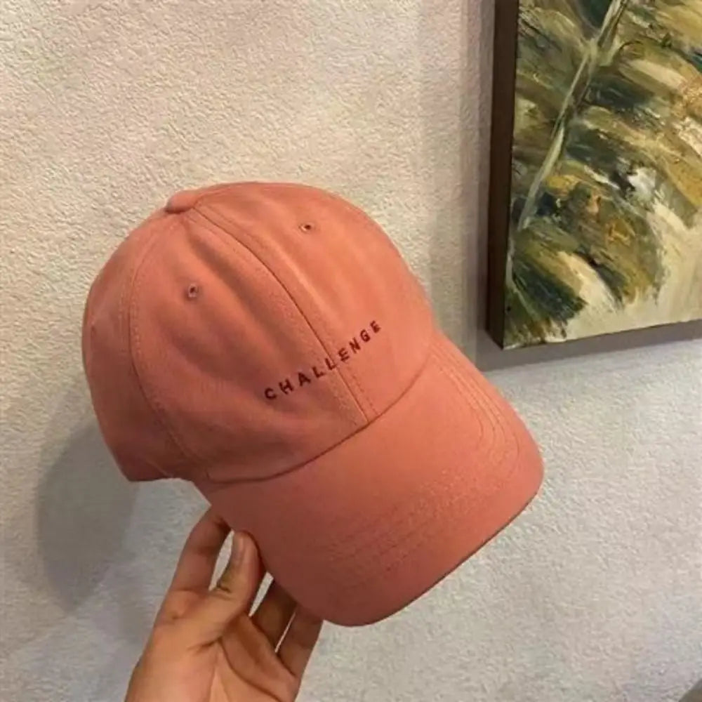 Casual Unisex Hip Hop Letter Embroidery CHALLENGE Baseball Caps