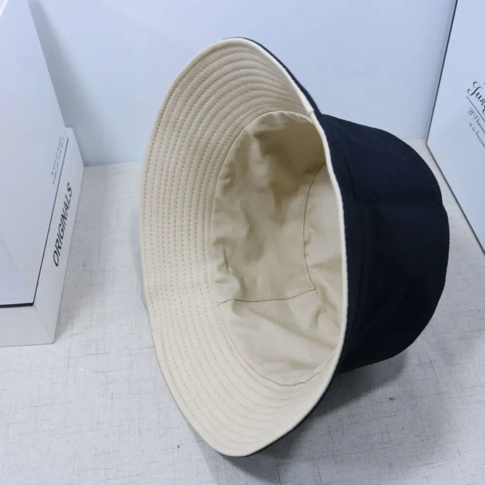 Double-sided Foldable Bucket Hat Fisherman Cap Sun Caps For Men Women