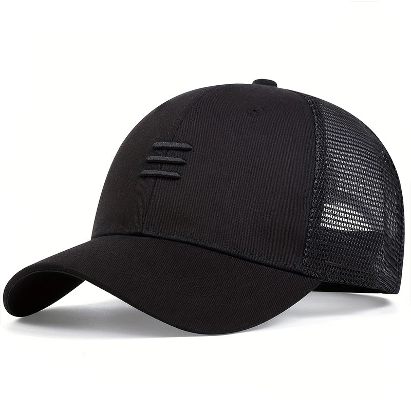 Unisex Three Embroidery Baseball Net Caps Spring Summer