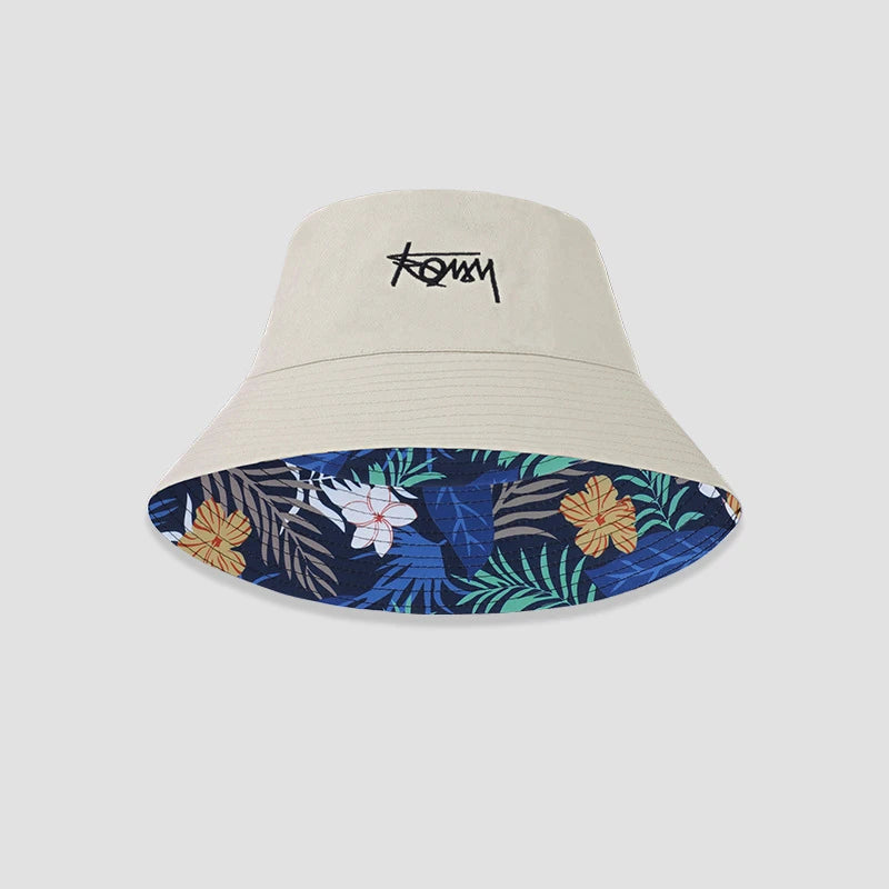 Big Head Size Bucket Hat Male Reversible Hawaii Korean Spring Hats