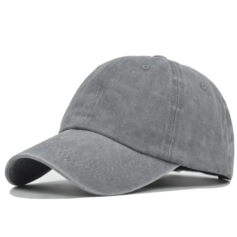 Vintage Washed Distressed Plain Baseball Cap
