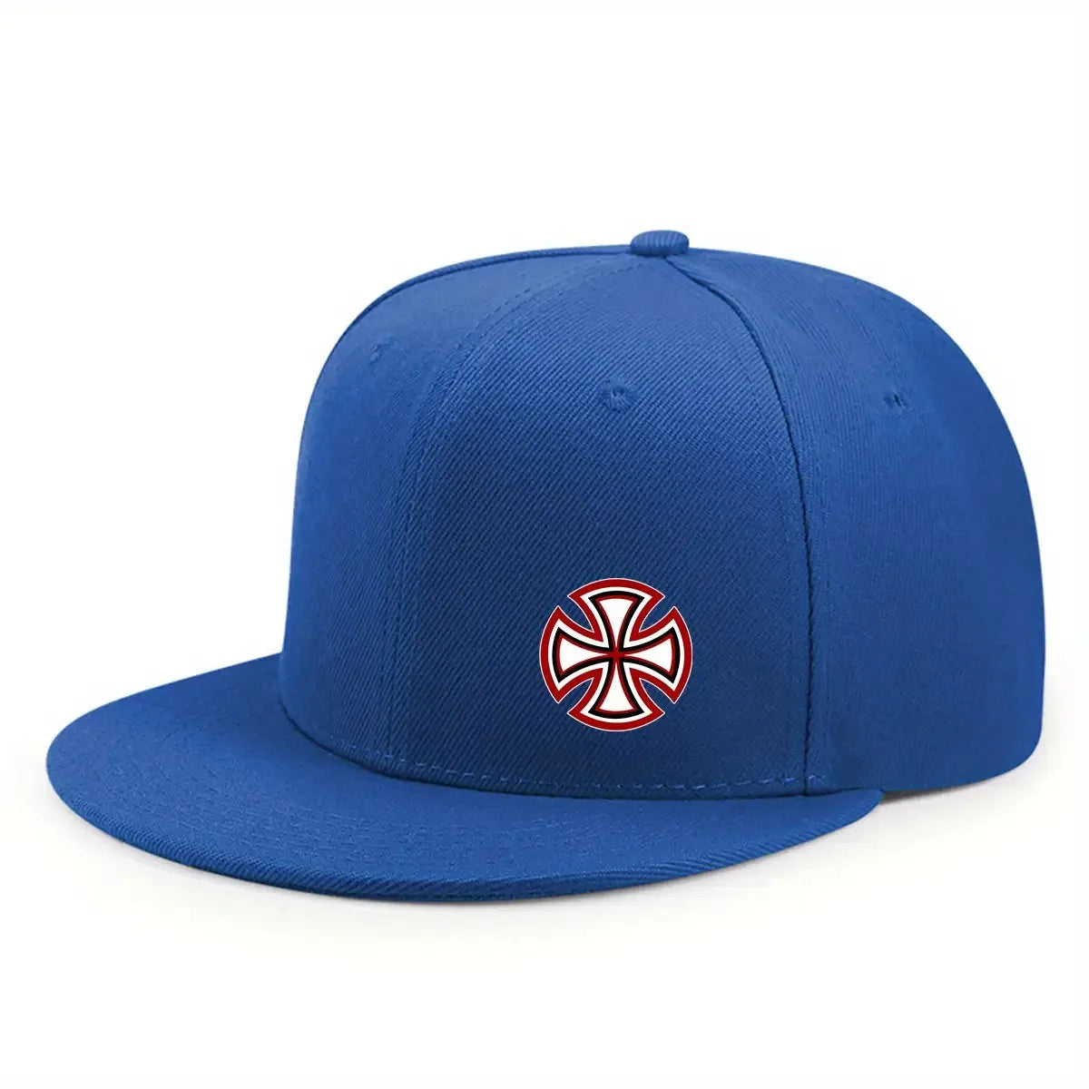Printed Snowflake Pattern Flat Edge Snapback Cap