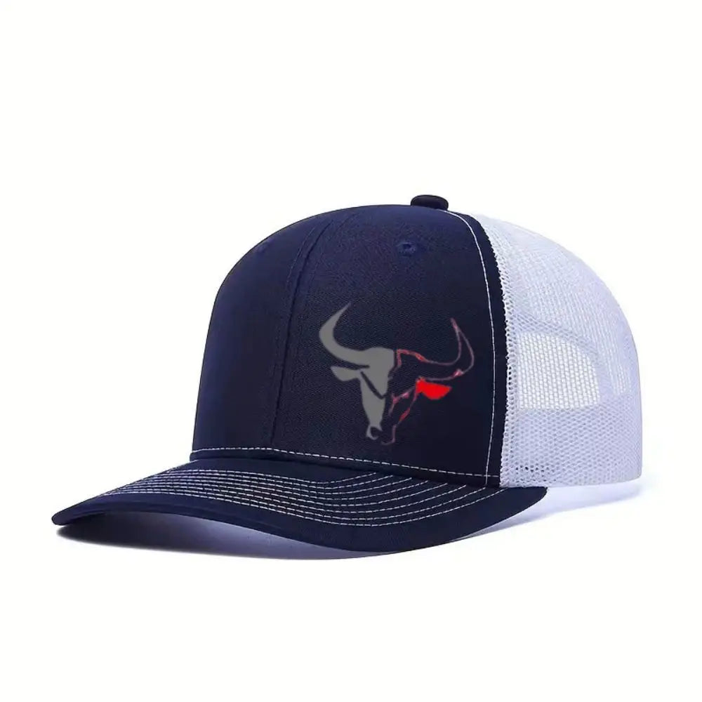 Casual Bull Head Print Summer Baseball Cap Mesh