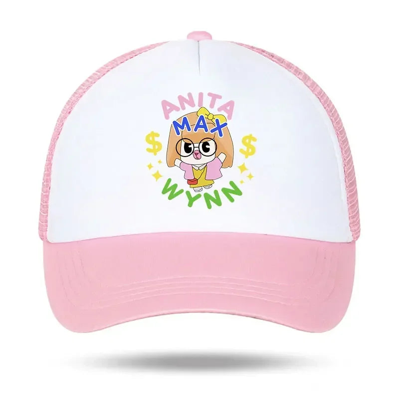 Trendy Anita Max Wynn Foam Baseball Hat Trendy Cute Mesh Snapback Caps Boy Girl