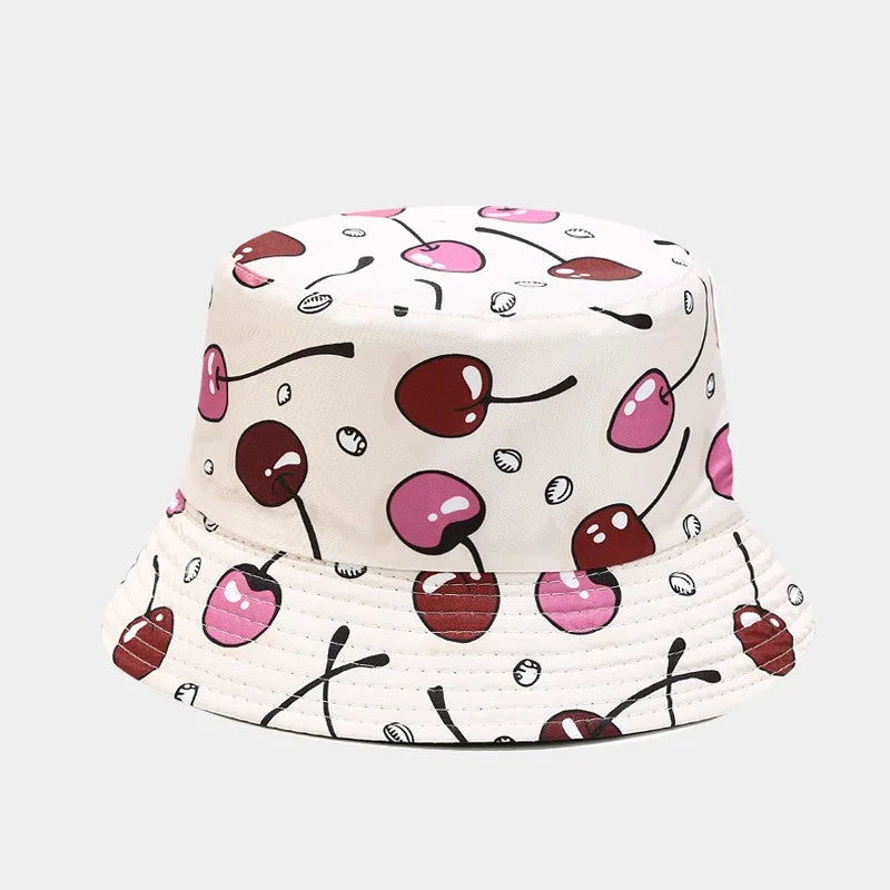 2022 18 Style Cotton Fruit Pattern Print Bucket Hat Fisherman Hat For Men And Women