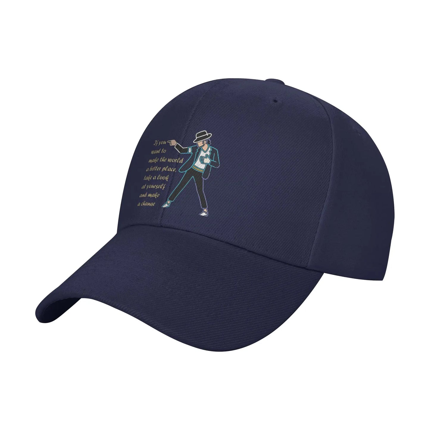 Summer Michael Jackson Line Art Inspirational Quote Baseball Cap