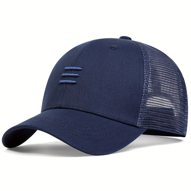 Unisex Three Embroidery Baseball Net