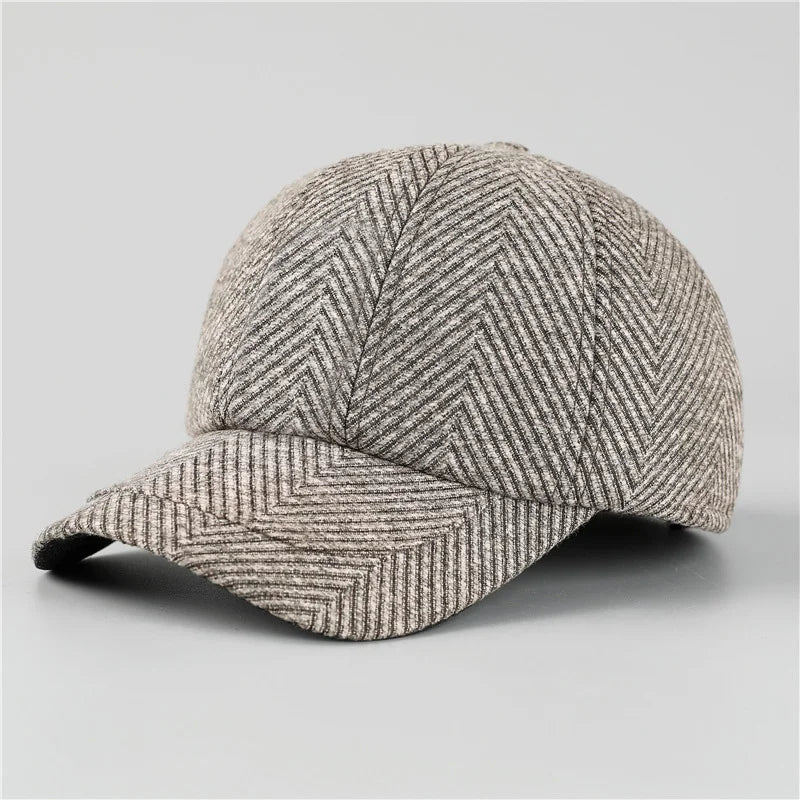 Auturnn Thick Warm Men Winter Baseball Cap With Ear Flaps