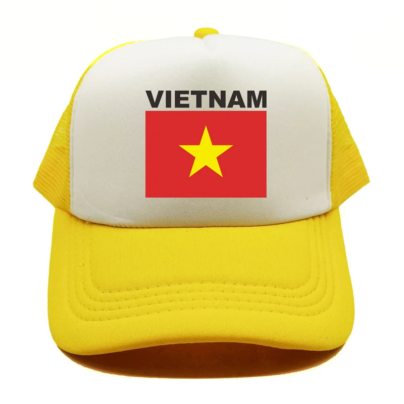 Vietnam Trucker Cap Summer Men Cool Country Flag Hat Baseball Cap