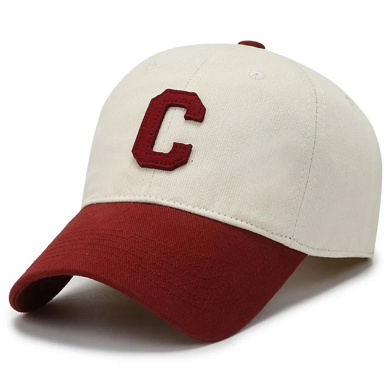 C-letter Embroidered Dual Color Baseball Cap