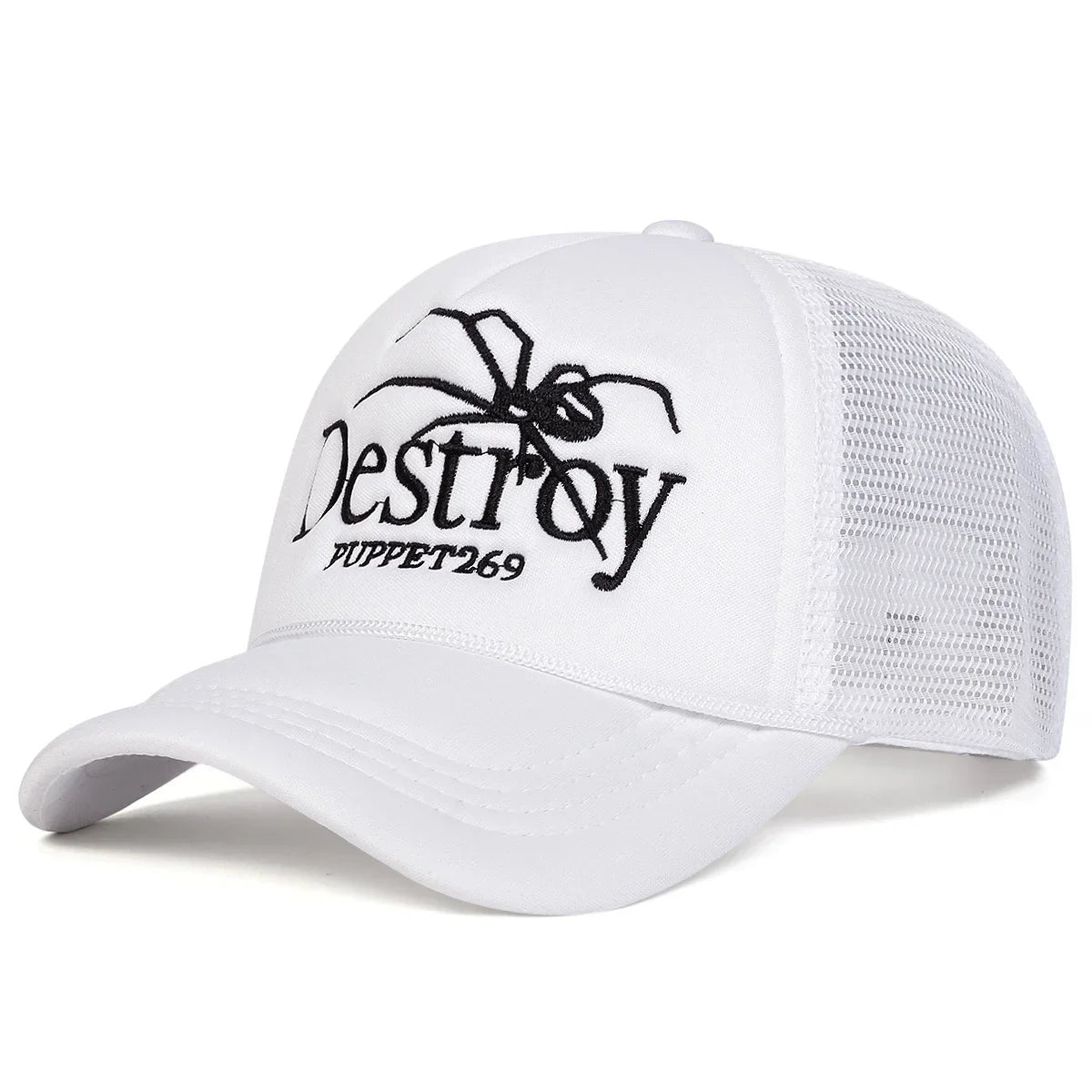 Unisex DESROY Spider Embroidery Baseball Net Caps