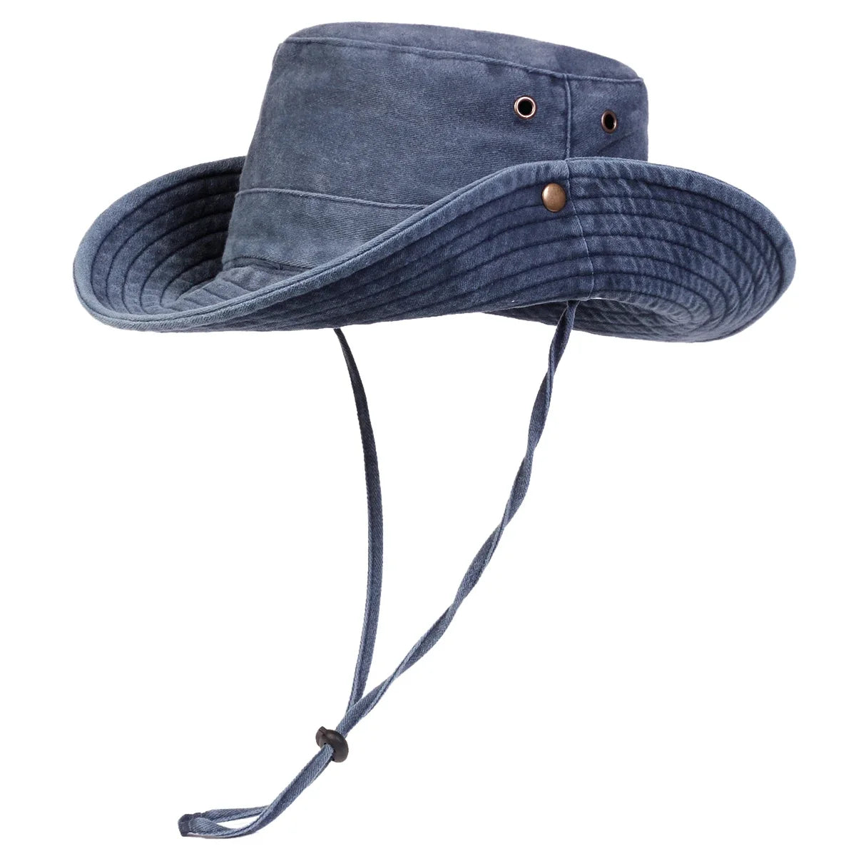 Men Big Eaved Solid color Washed Bucket Hats Fishermen Caps