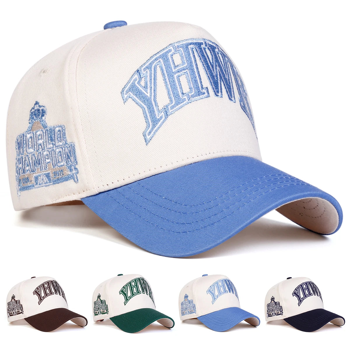 Unisex YHWH Letter Embroidery Baseball Caps Hip Hop Hat Sunscreen Hat