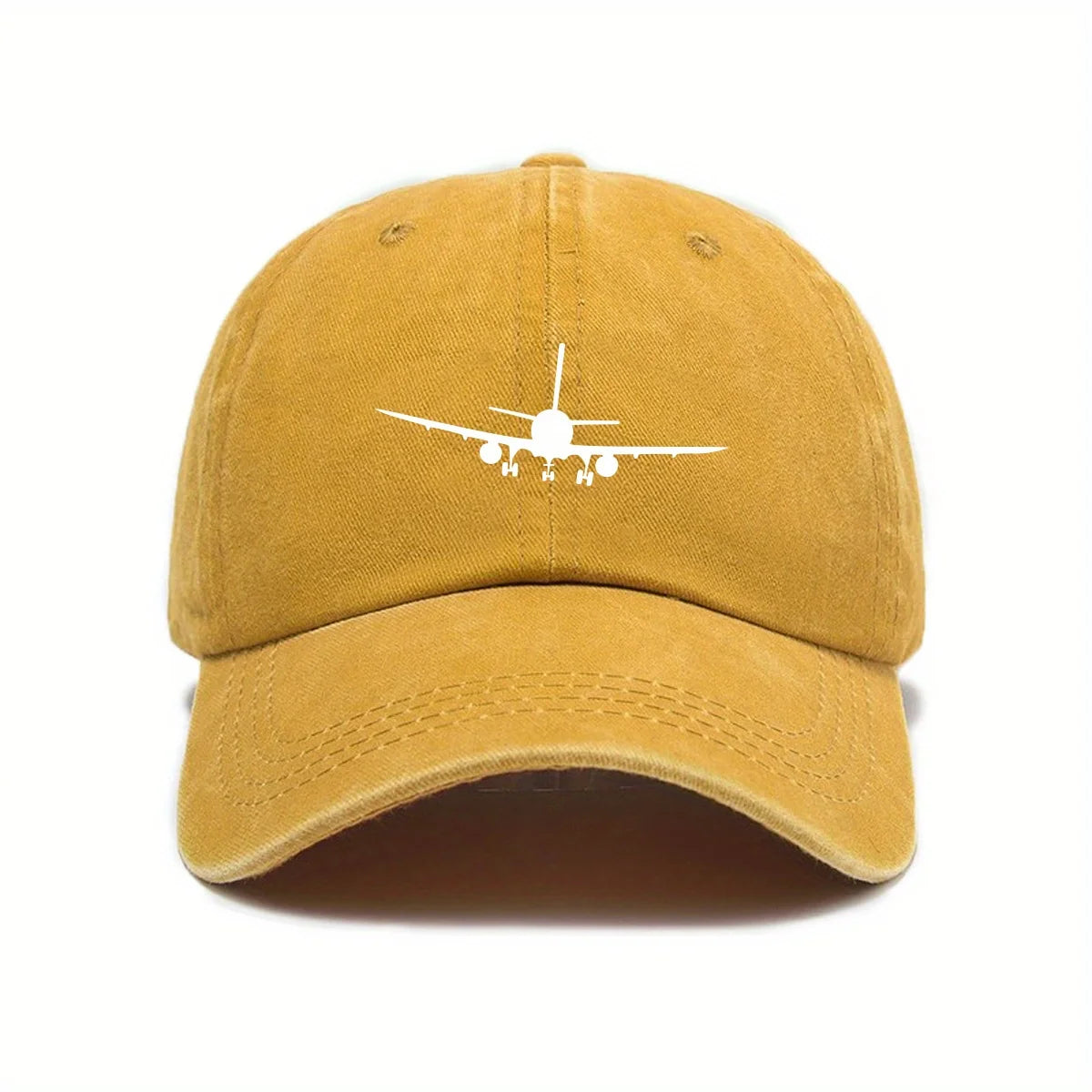 Airplane Printed Baseball Cap With Simple Design, Men's And Women's Outdoor Equipment
