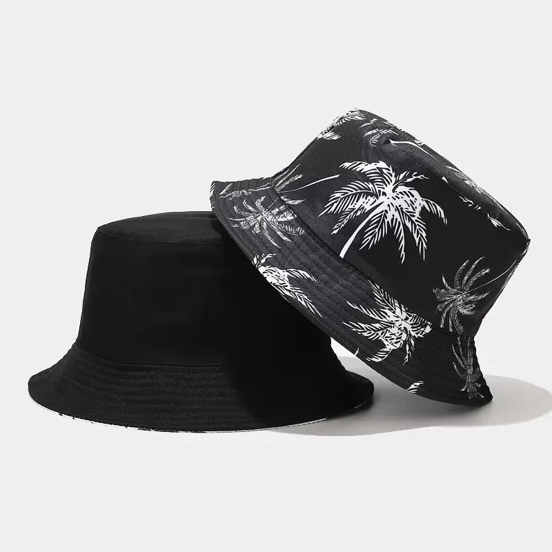 Big Head Size Bucket Hat Male Reversible Hawaii Korean Spring Hats
