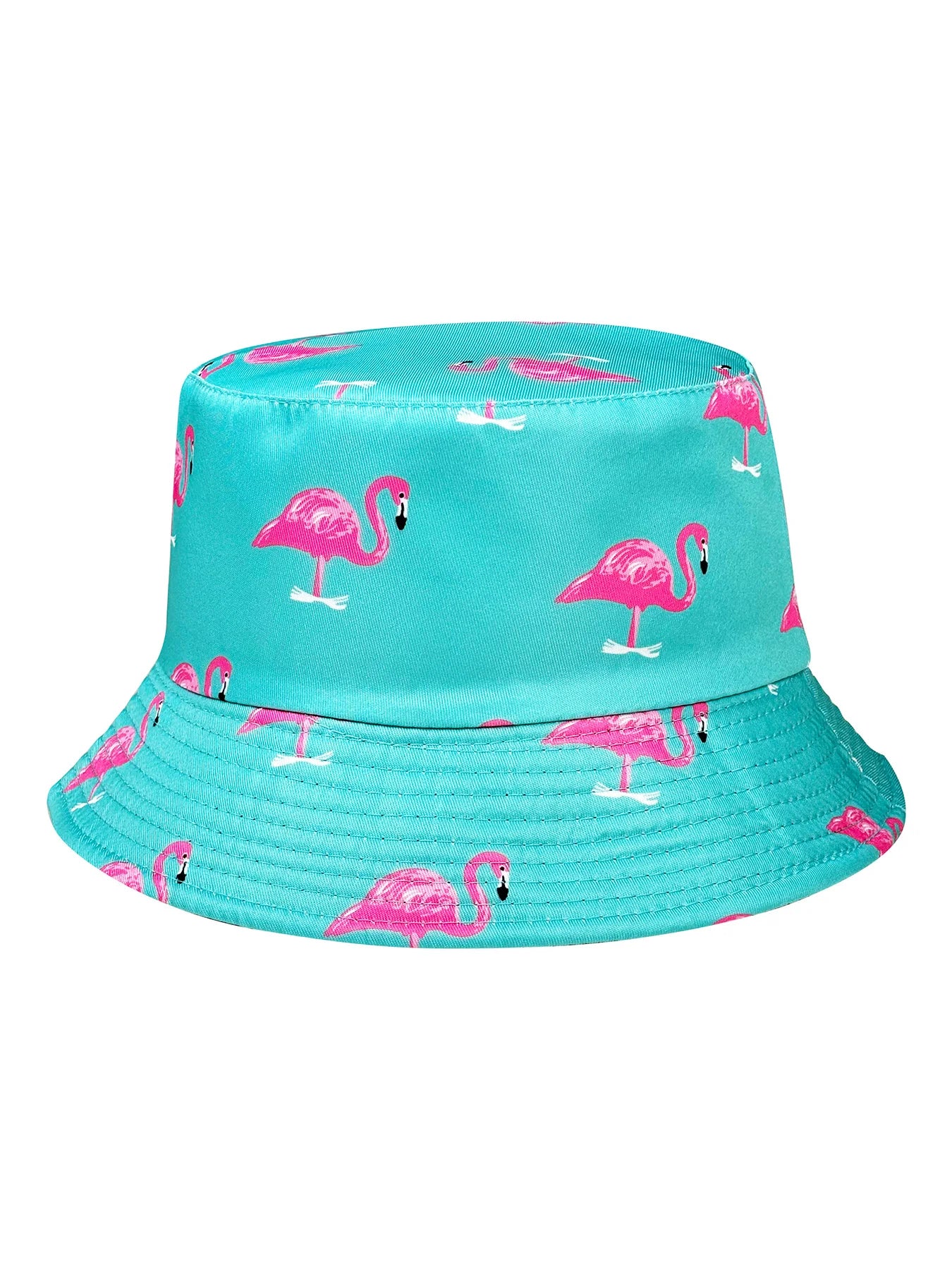 Cartoon Flamingo Print Bucket Hat Lightweight Design Foldable Sun Hat