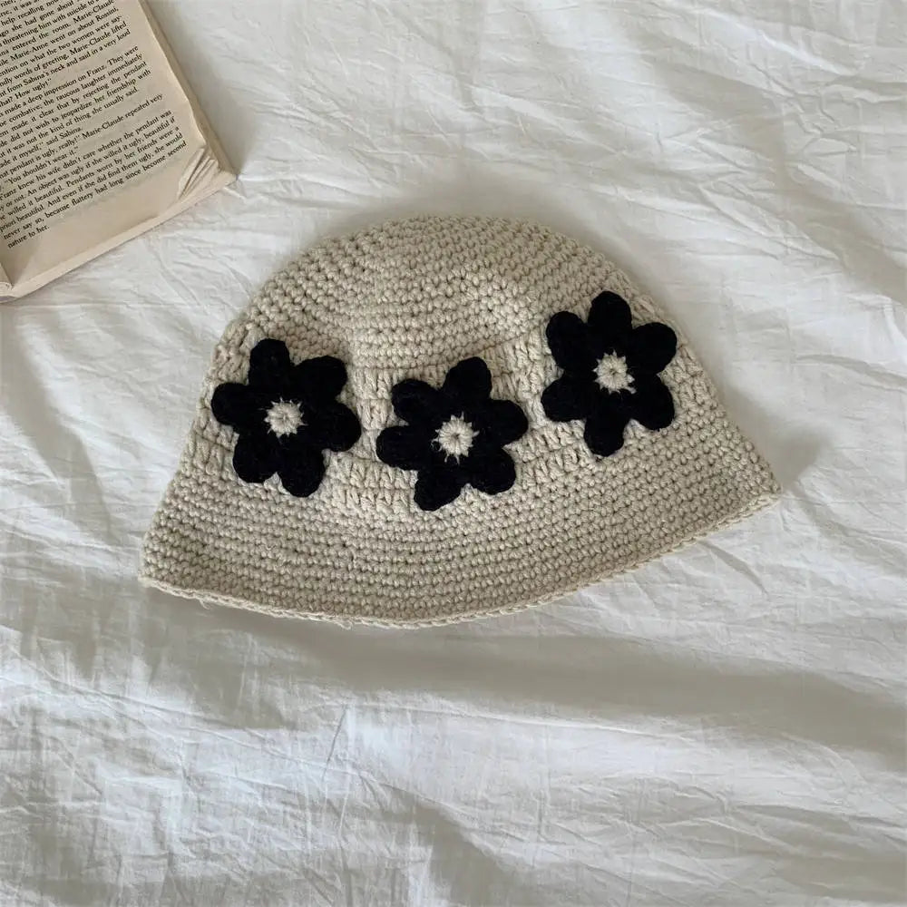 Sweet Three dimensional Flower Hand crocheted Bucket