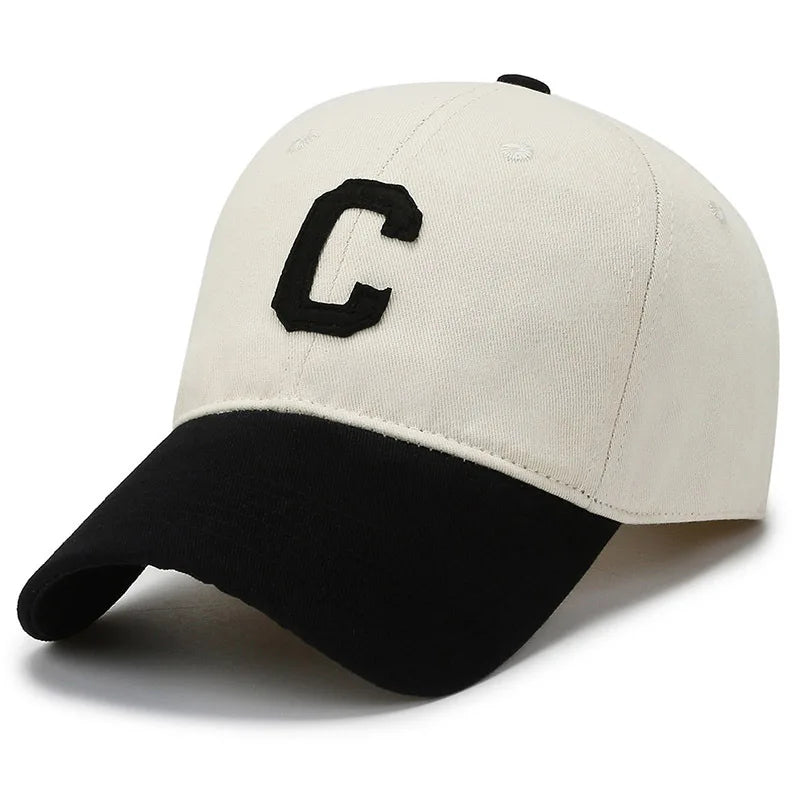 C-letter Embroidered Dual Color Baseball Cap