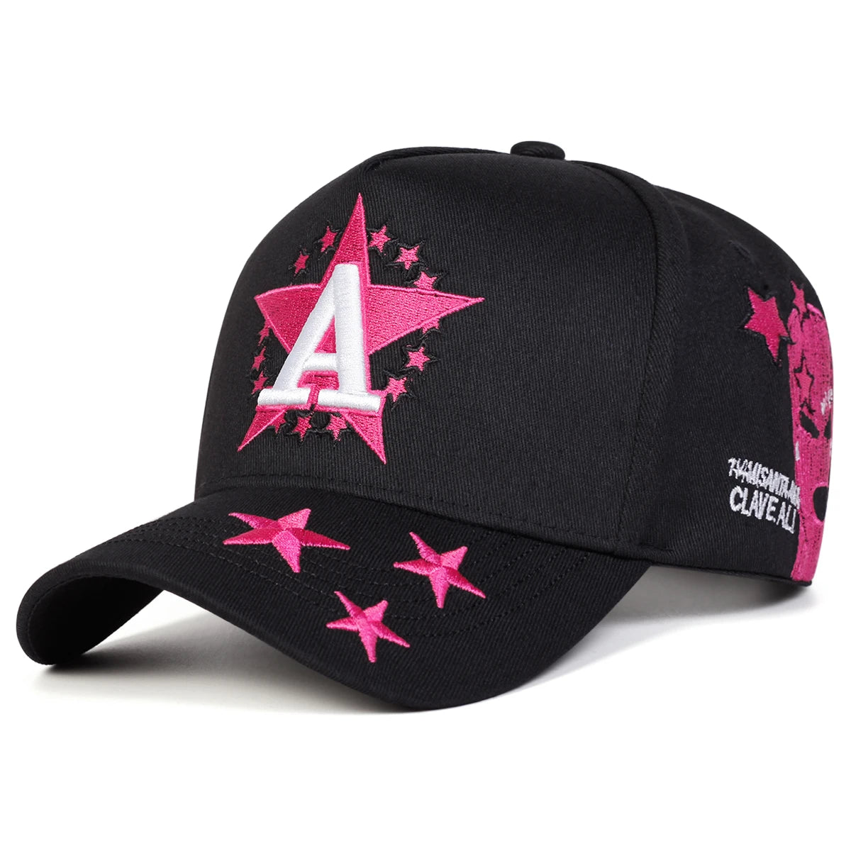 Unisex A Letter Pentagram Embroidery Baseball Caps Spring Autumn