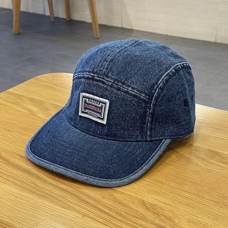 Vintage Flat Brim Denim Baseball Caps Male