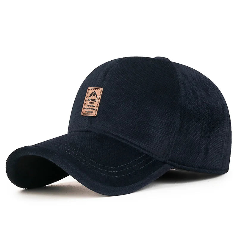 Autumn And Winter Cotton Hat With Fleece Warm Ear Protection Baseball Cap
