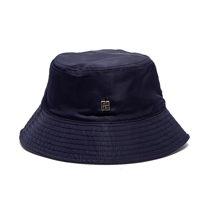 Fashionable Classic New Fisherman Hat Beach Vacation Travel Letter Design Solid Color