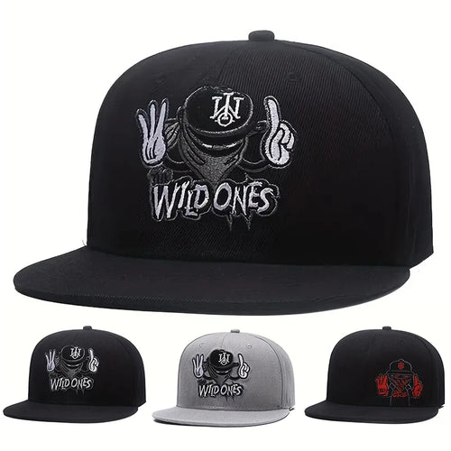 Unisex One Embroidery Hip hop Hats