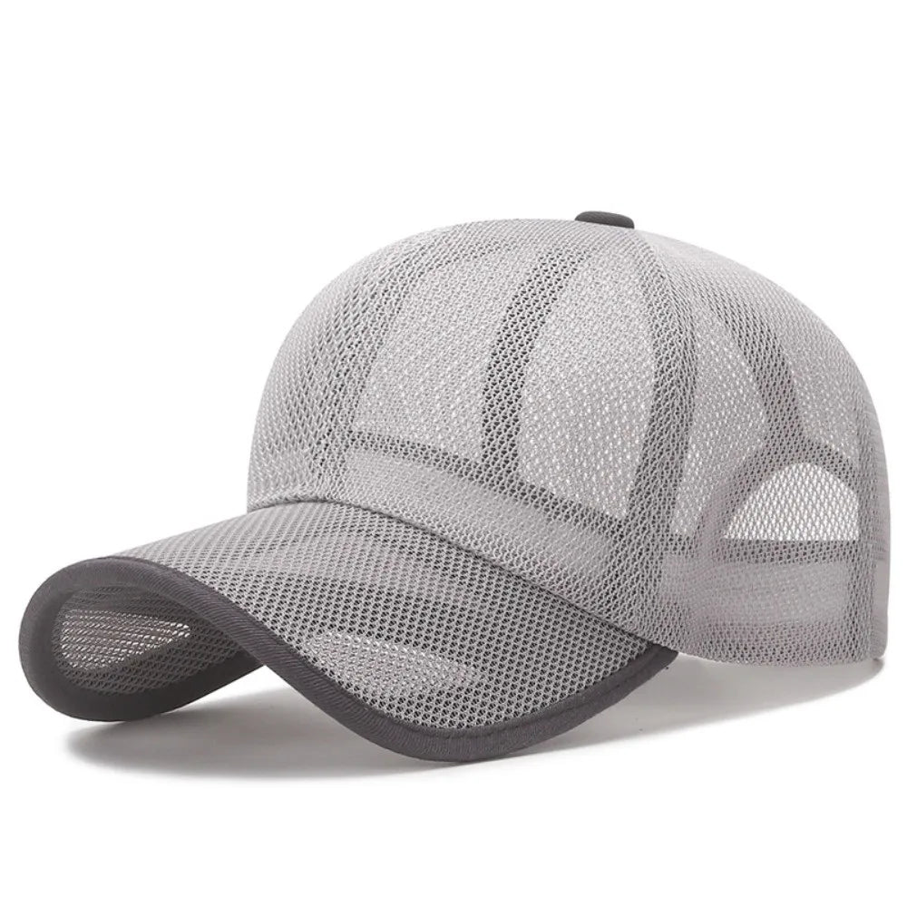 Fashion Quick Dry Full Mesh Caps Sun Protection Breathable Summer Baseball Cap