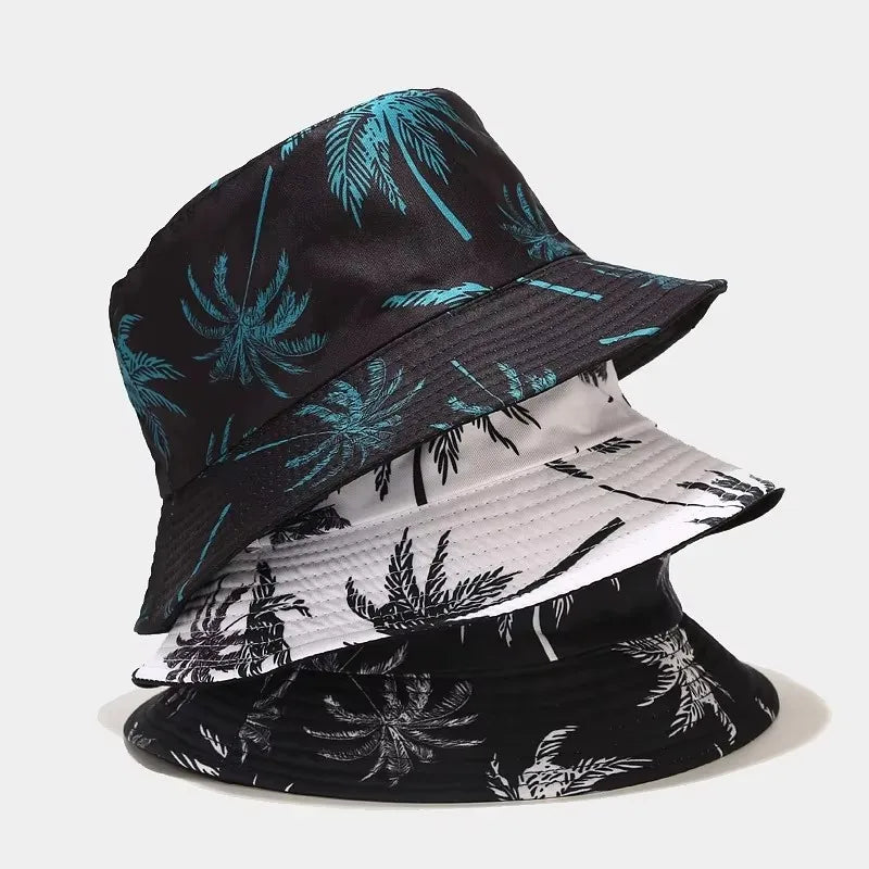Big Head Size Bucket Hat Male Reversible Hawaii Korean Spring Hats