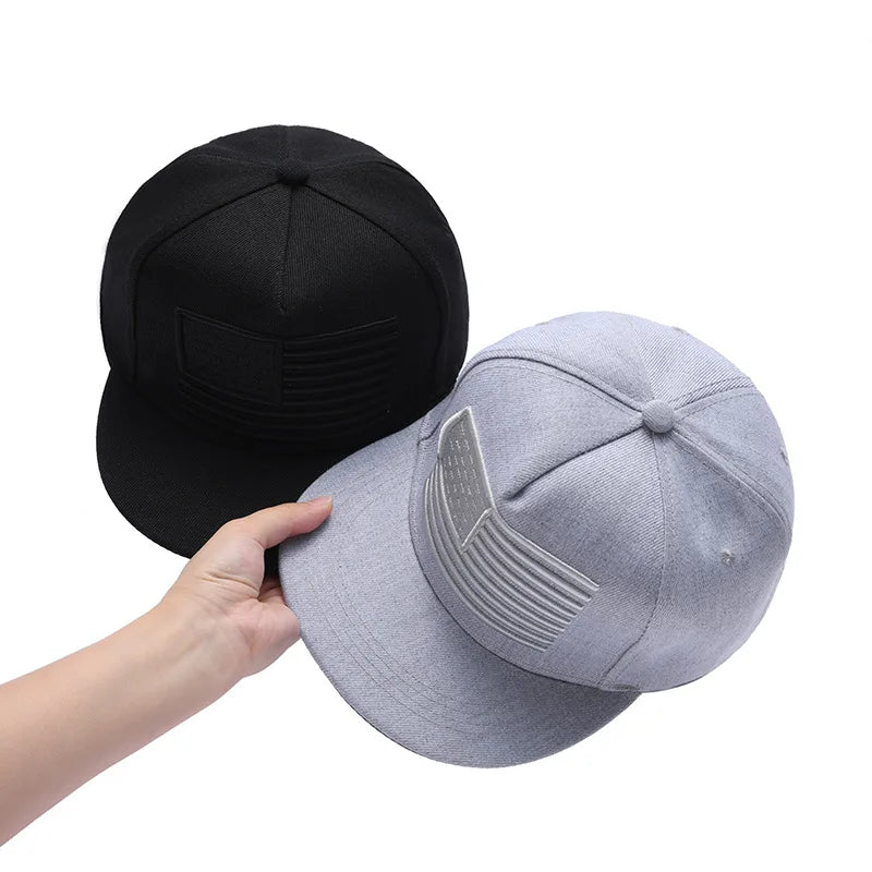 American Flag Embroidery Hip-hop Hats Snapback Caps