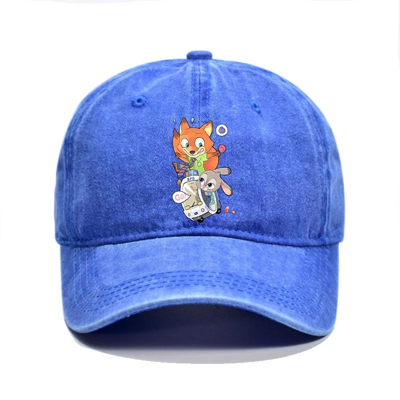 Cartoon Zootopia Printed Baseball Cap