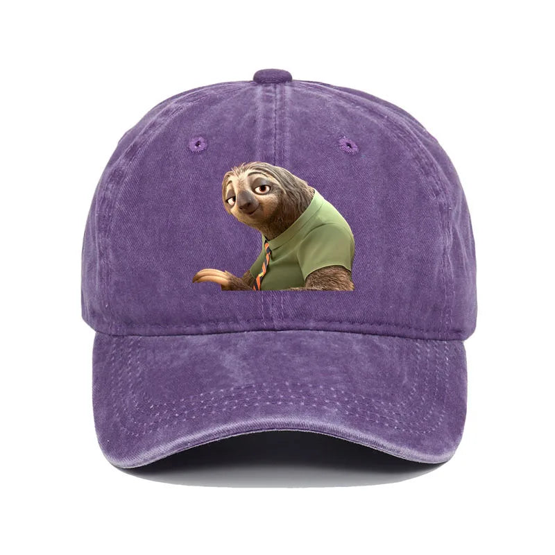 Disney Zootopia Cartoon Anime Retro Print Baseball Cap Judy Nick Sun Hat