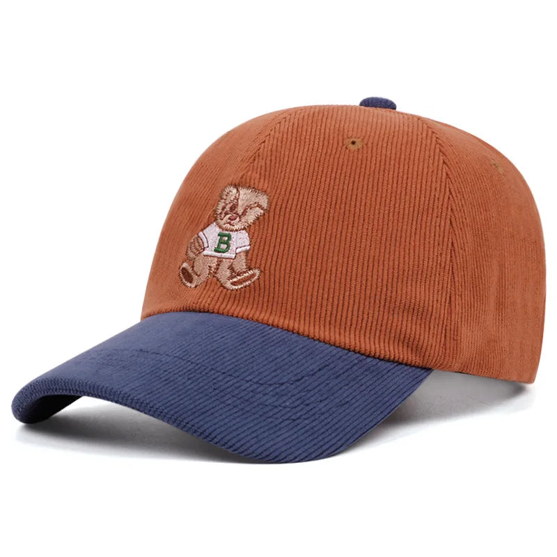 Adorable Teddy Bear Embroidery Baseball Hats Outdoor