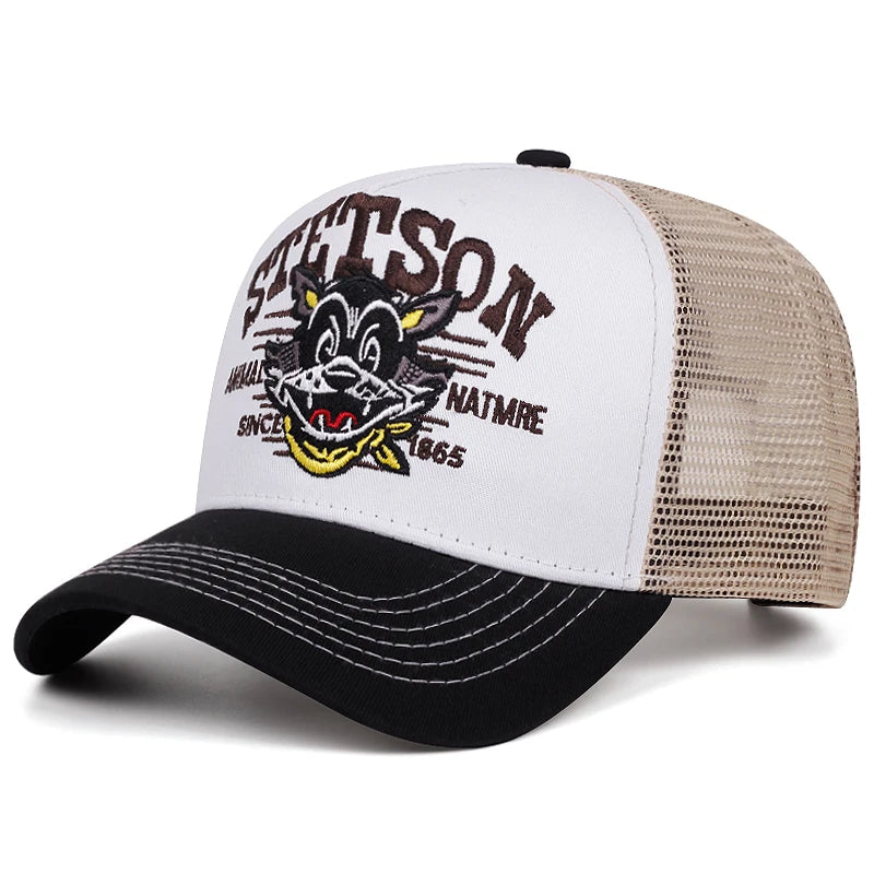 2025 Cartoon New Baseball Hat STETSON Cartoon Cat Truck Hat Daily Leisure Commuting