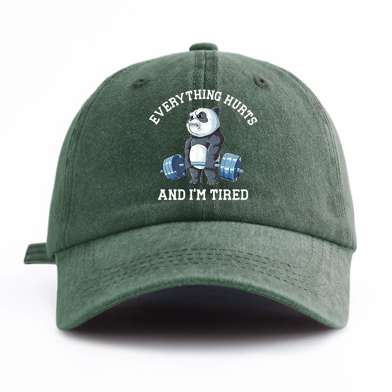 PANDA Print Washed Baseball Cap For Adults