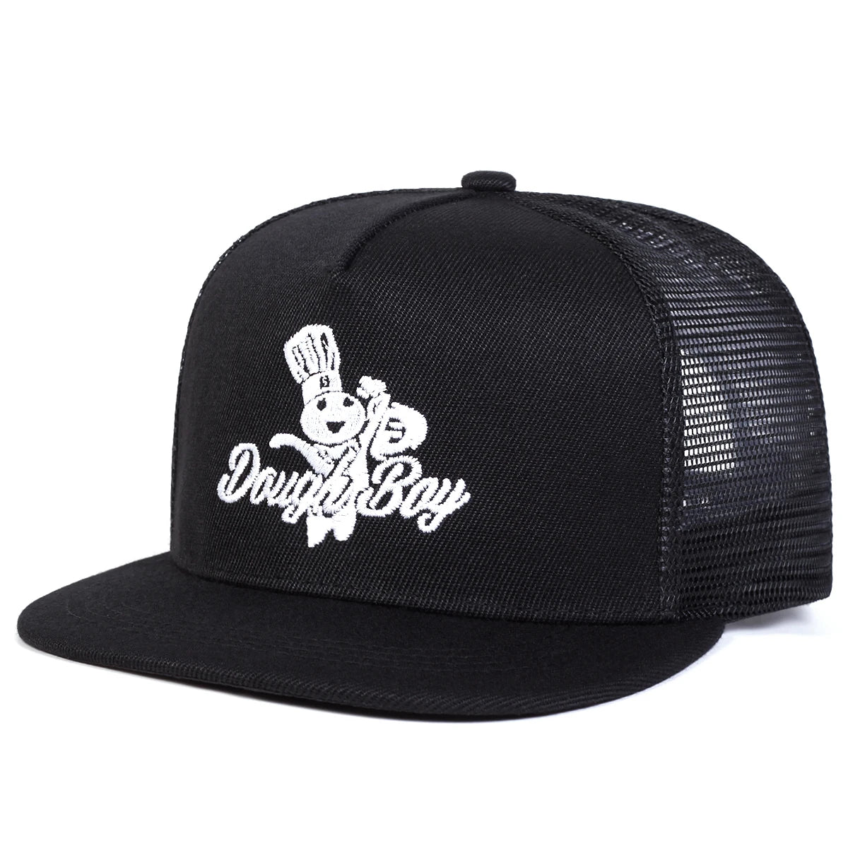 Unisex Daugh Boy Letter Embroidery Hip-hop Net Hats Adjustable Casual Snapback Caps